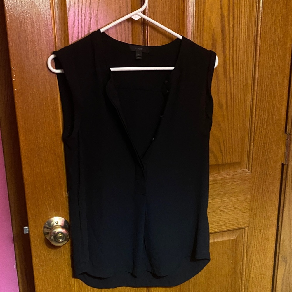J. Crew Elegant Black Sleeveless Top